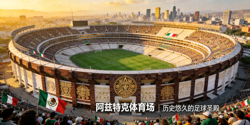 墨西哥城阿兹特克体育场全景 - 历史悠久的足球圣殿